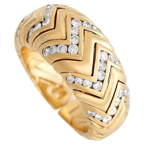 Bvlgari Gold And Diamond Spiga Ring Available For Immediate .